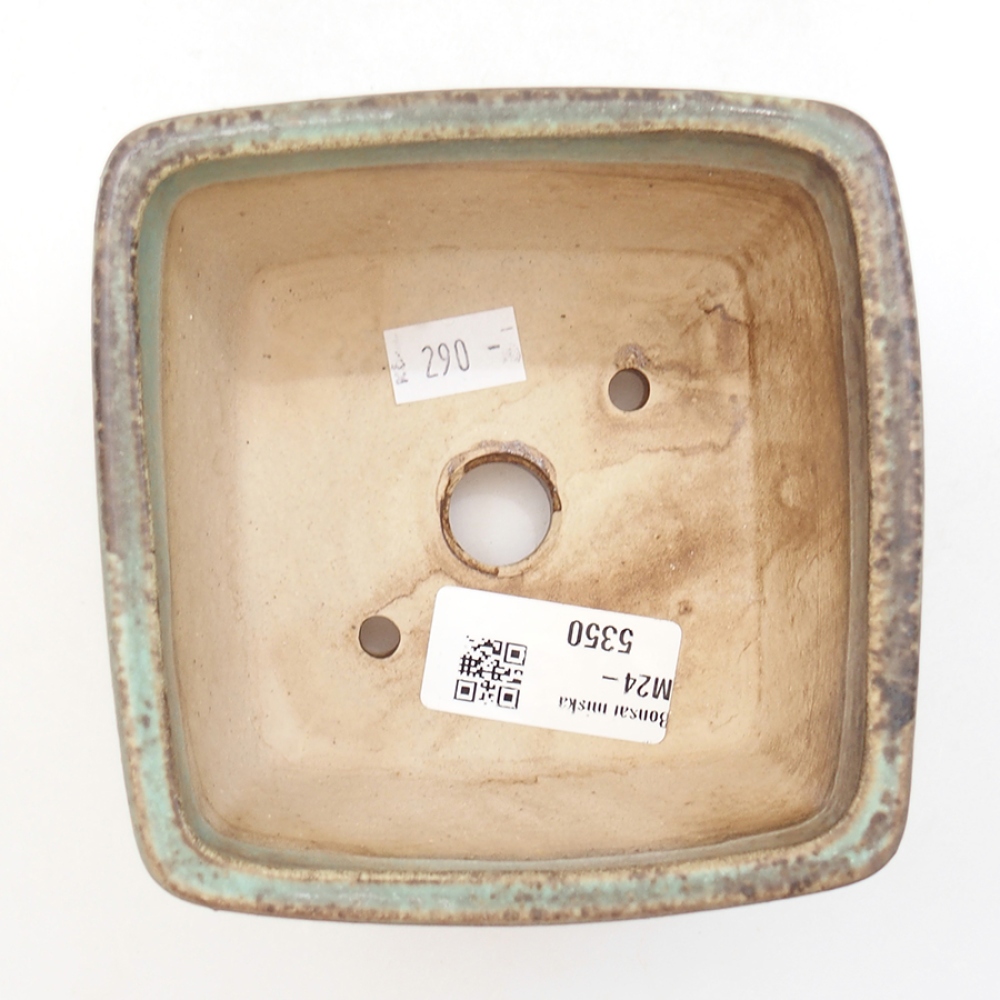 Bol à bonsaï en céramique 11 x 11 x 7 cm, vert