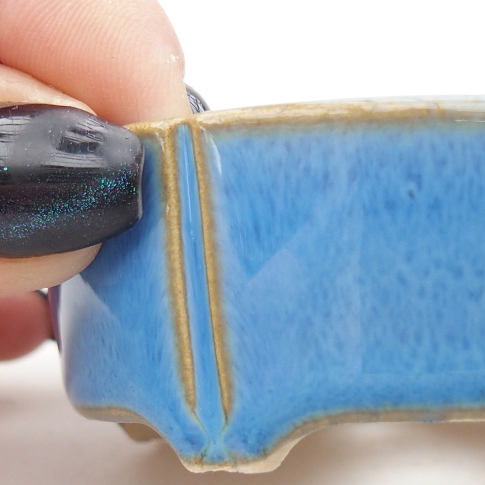Mini bol bonsaï 6,5 x 6,5 x 2,5 cm, couleur bleu
