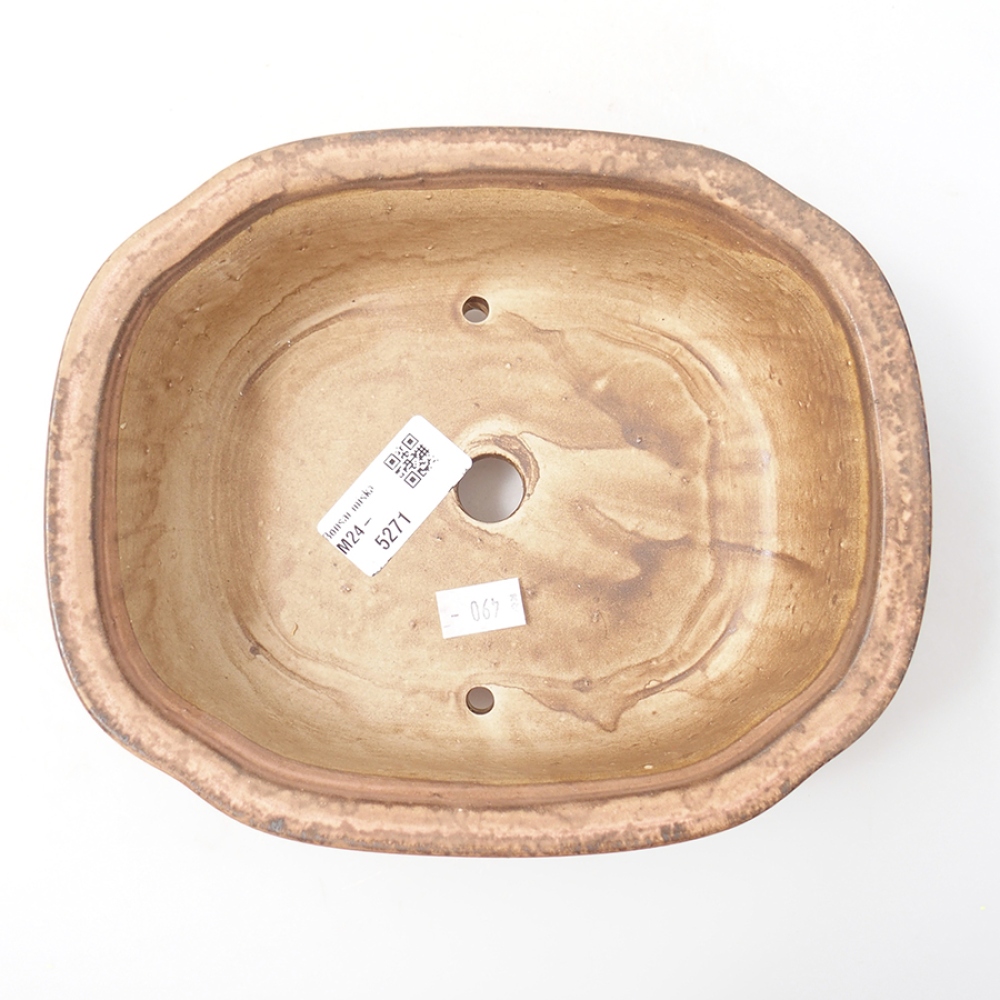 Bol à bonsaï en céramique 20 x 16 x 7 cm, rose