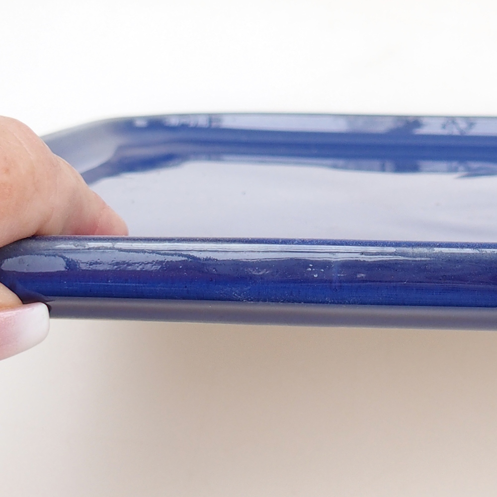 Bol en céramique H07 - 28 x 19 x 1,5 cm - brun