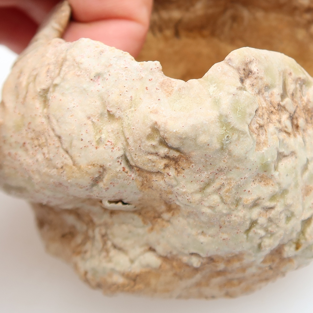 Coquille en céramique  5,5 x 5 x 5,5 cm , couleur beige-brun