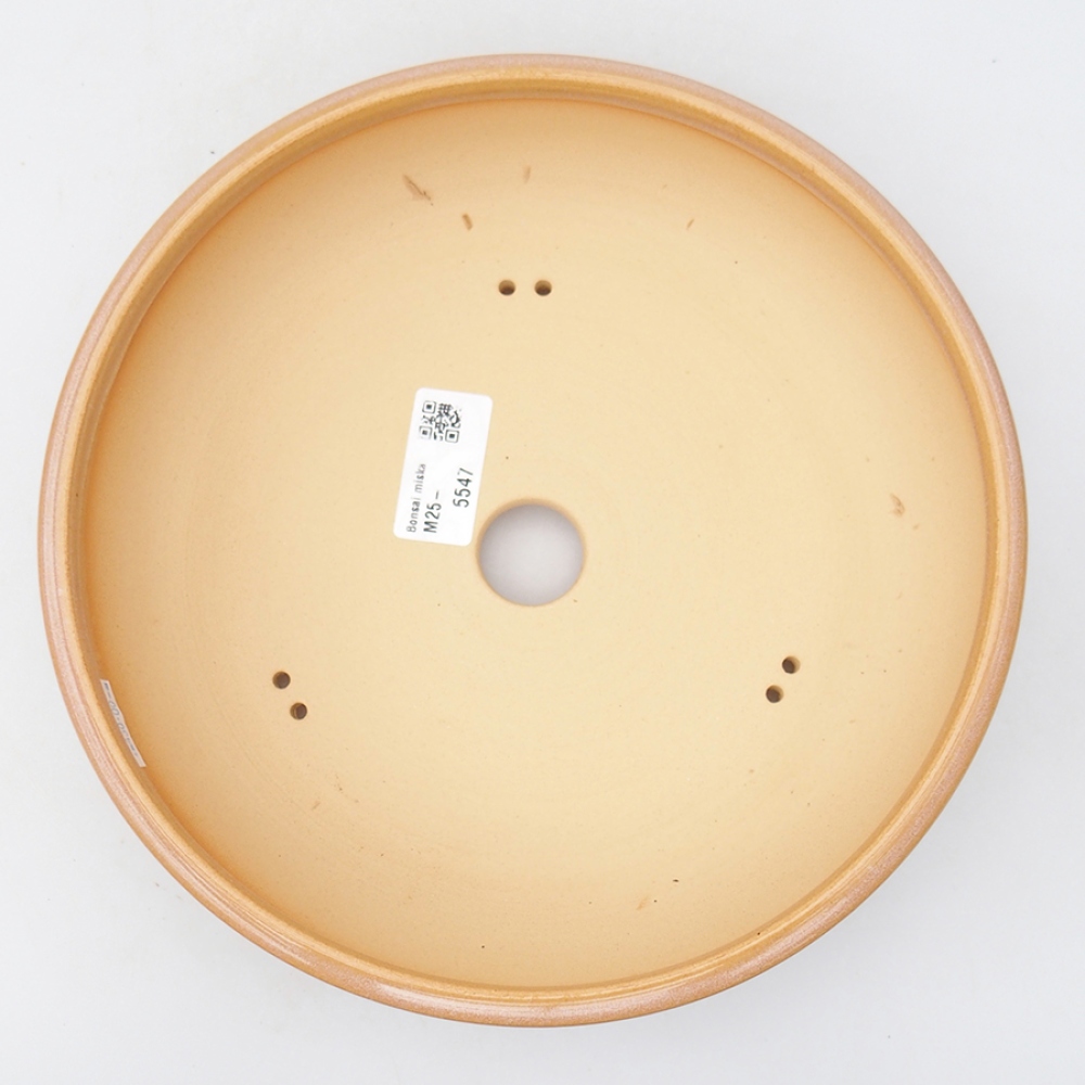 Bol à bonsaï en céramique 22,5 x 22,5 x 6 cm, rose