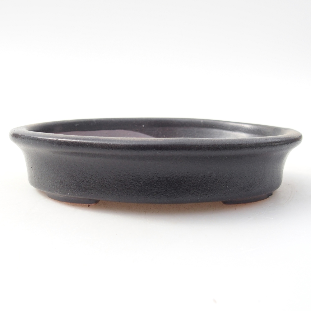 Bol à bonsaï en céramique 13 x 10,5 x 3 cm, noir