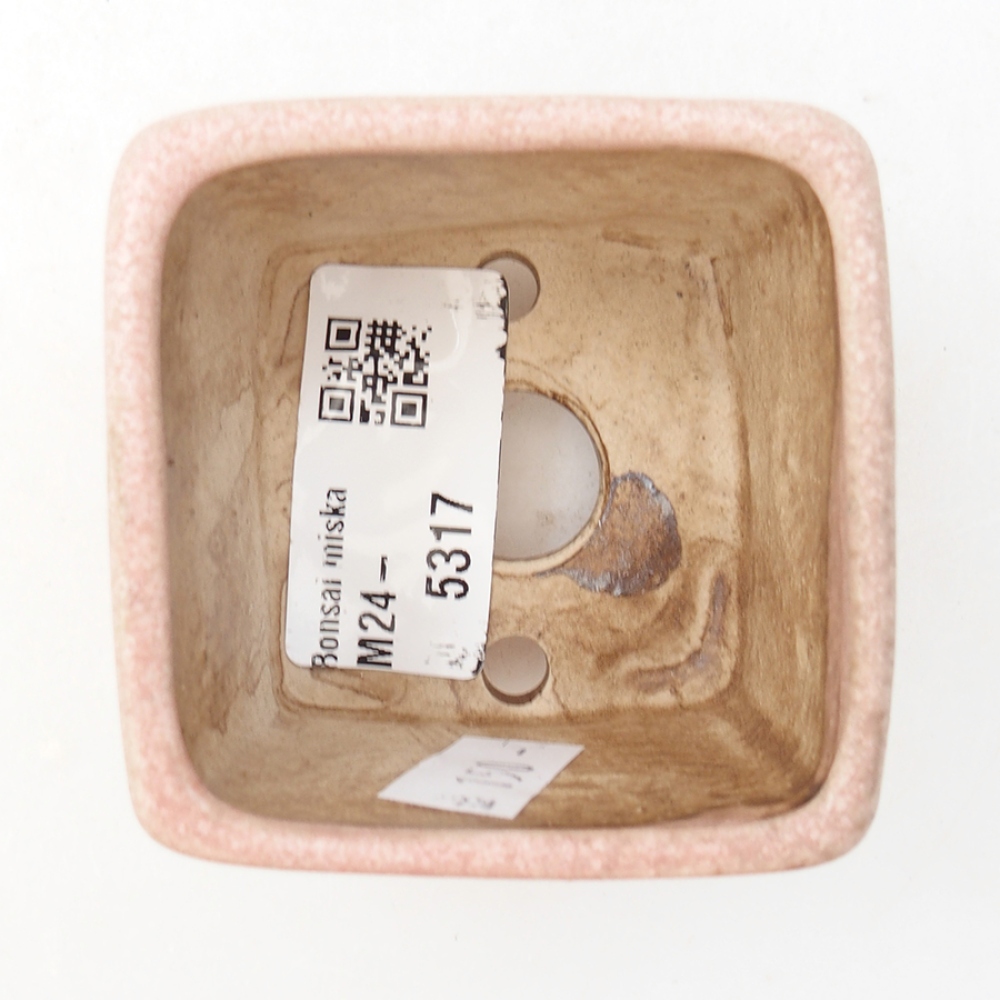 Bol à bonsaï en céramique 6 x 6 x 4,5 cm, rose
