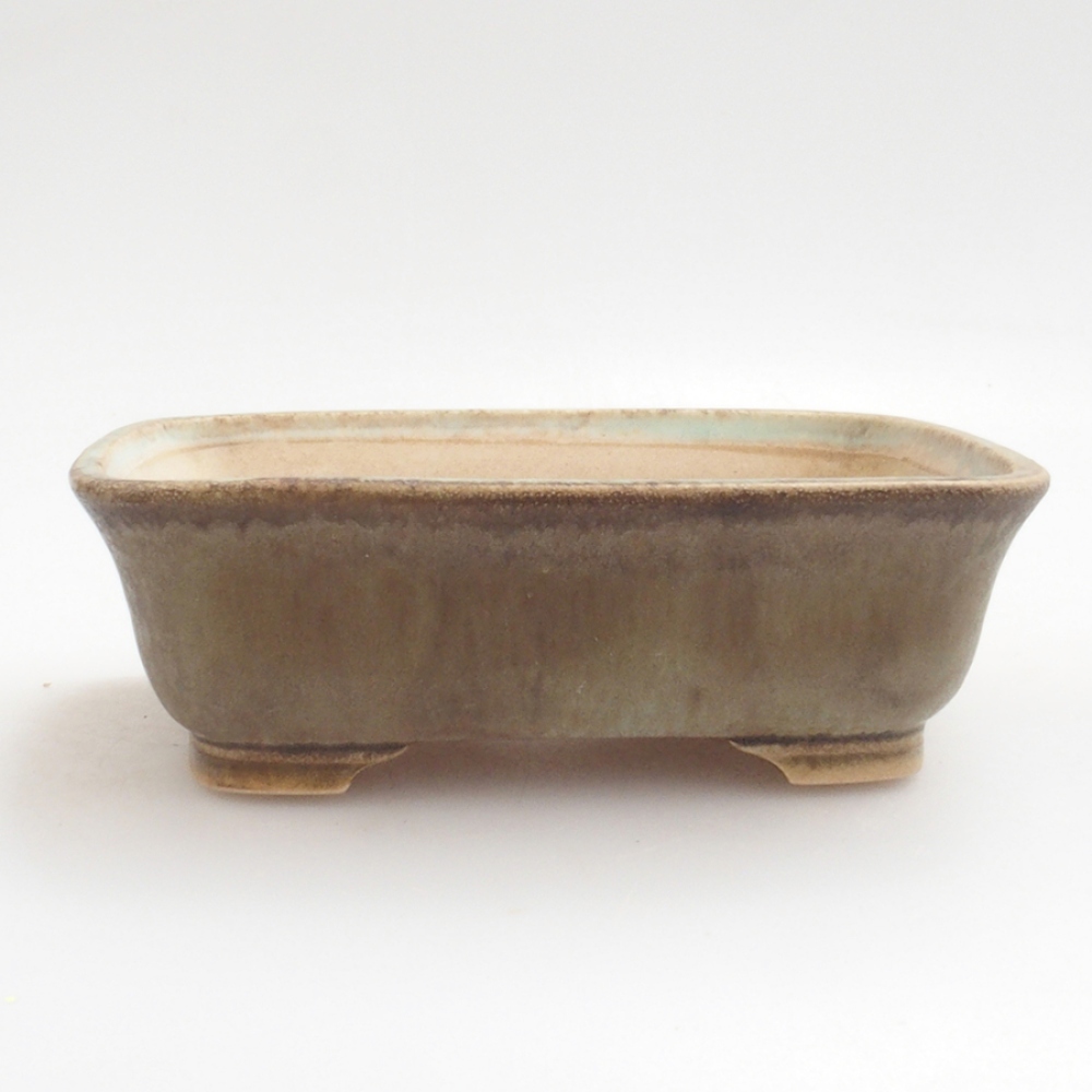 Bol à bonsaï en céramique 10 x 8,5 x 4 cm, brun