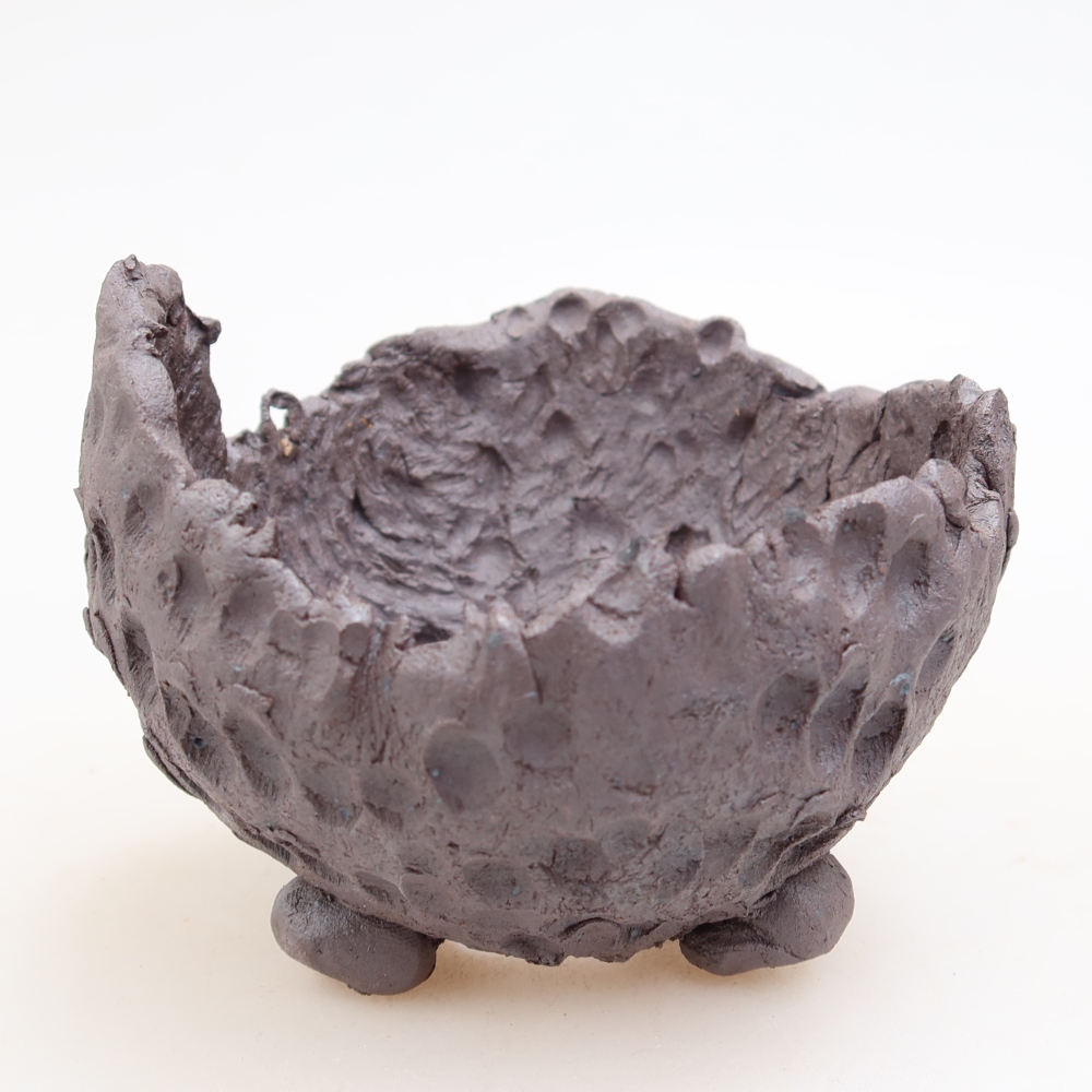 Coquille en céramique  10 x 9,5 x 7 cm, couleur métallique