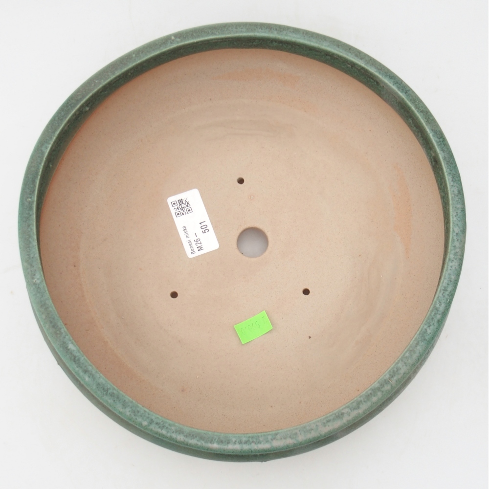 Bol à bonsaï en céramique 24 x 24 x 8 cm, vert