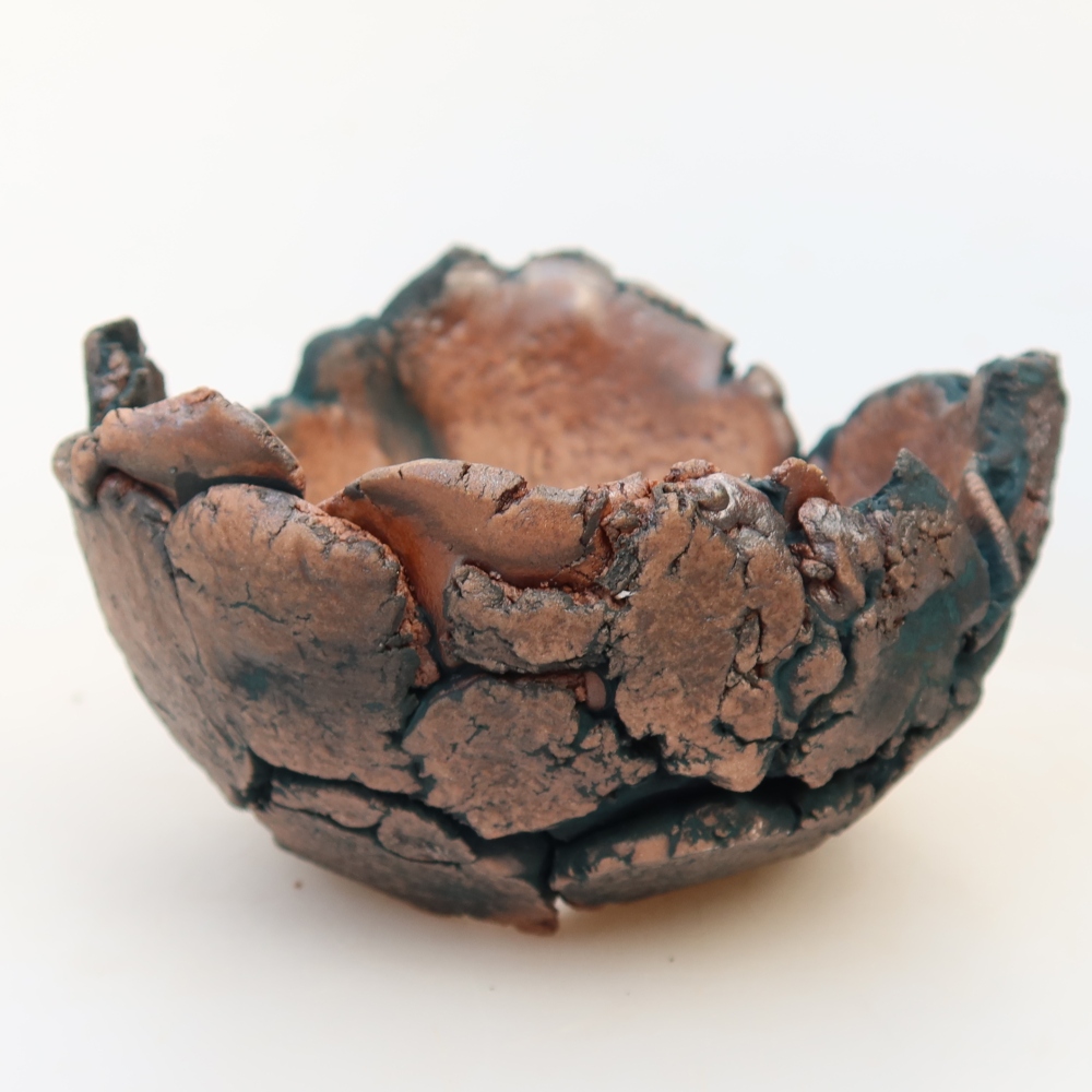 Coquille en céramique  9 x 8 x 5,5 cm, couleur verte