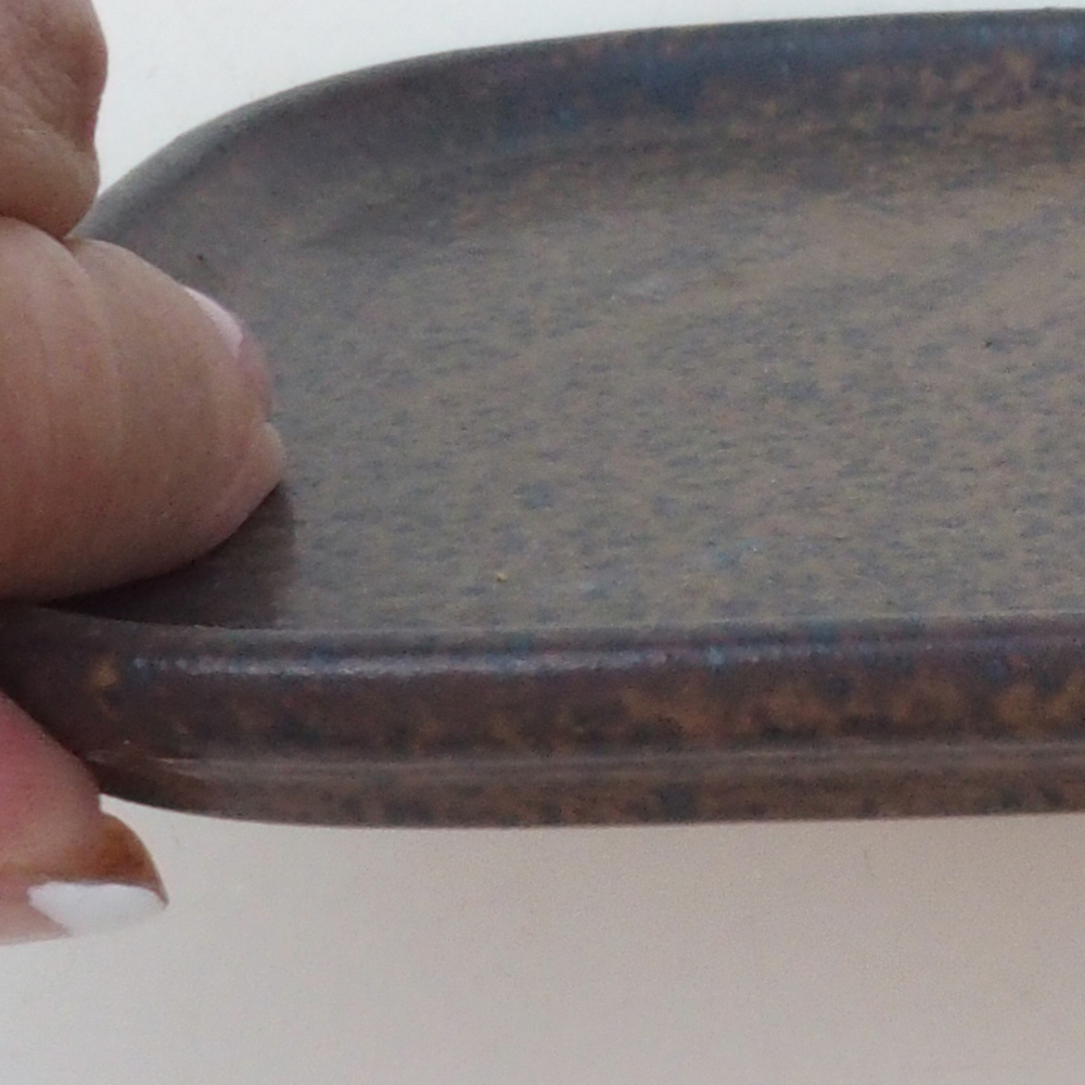 Bol en céramique H38 -12 x 11 x 1 cm - brun