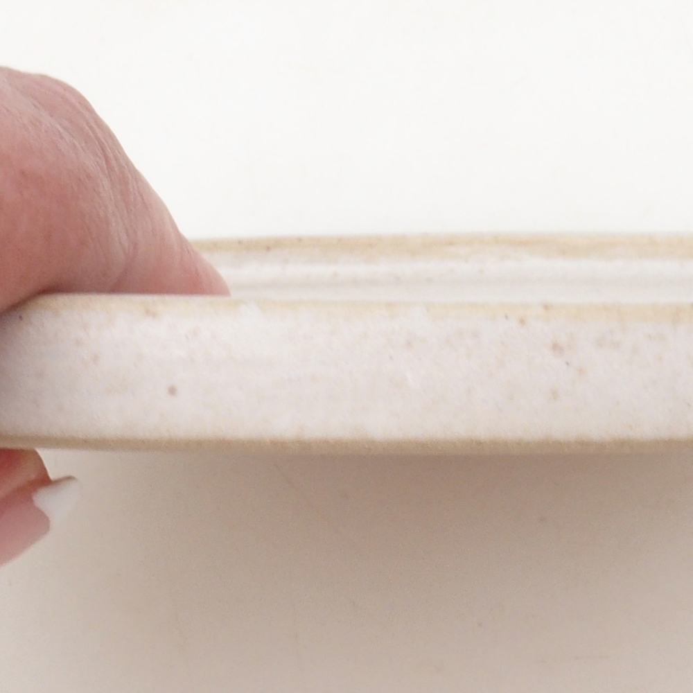 Console ronde pour bonsaïs D7-S - 16 x 16 x 1 cm - beige