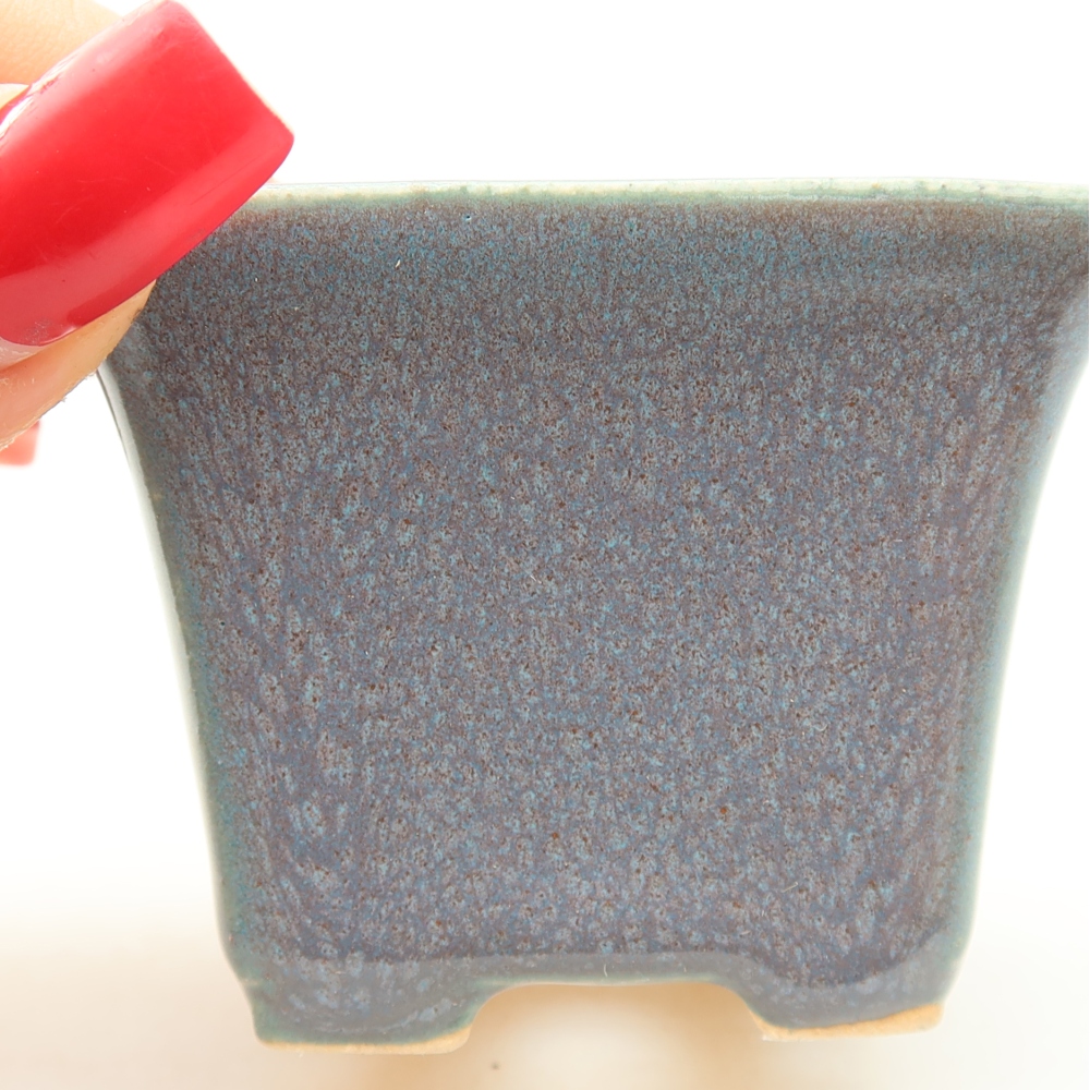Pot à bonsaï en céramique 6,5 x 6,5 x 5 cm, couleur grise