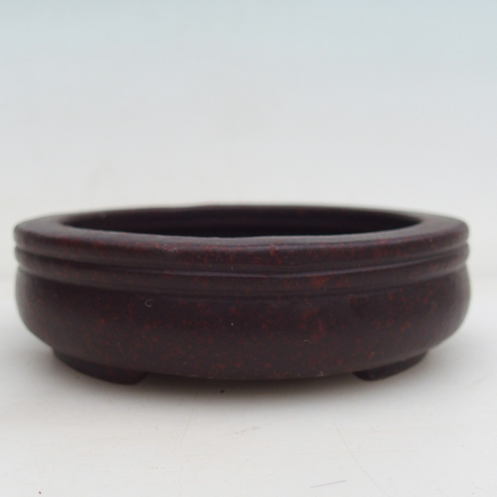 Bol à bonsaï en céramique 9 x 9 x 2,5 cm, brun