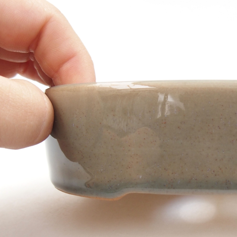 Bol à bonsaï en céramique 22 x 17 x 5 cm, vert