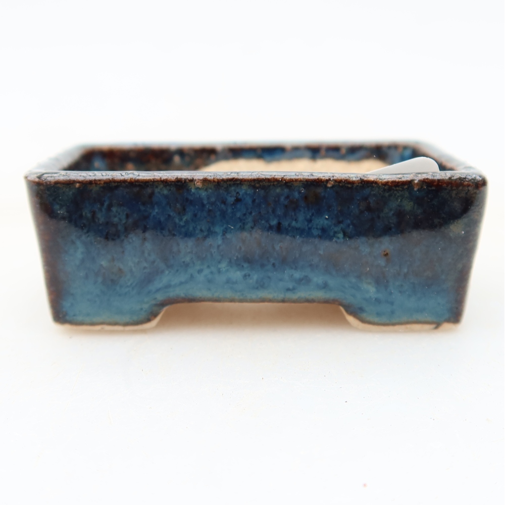 Pot à bonsaï en céramique 5 x 3 x 2 cm, couleur bleue