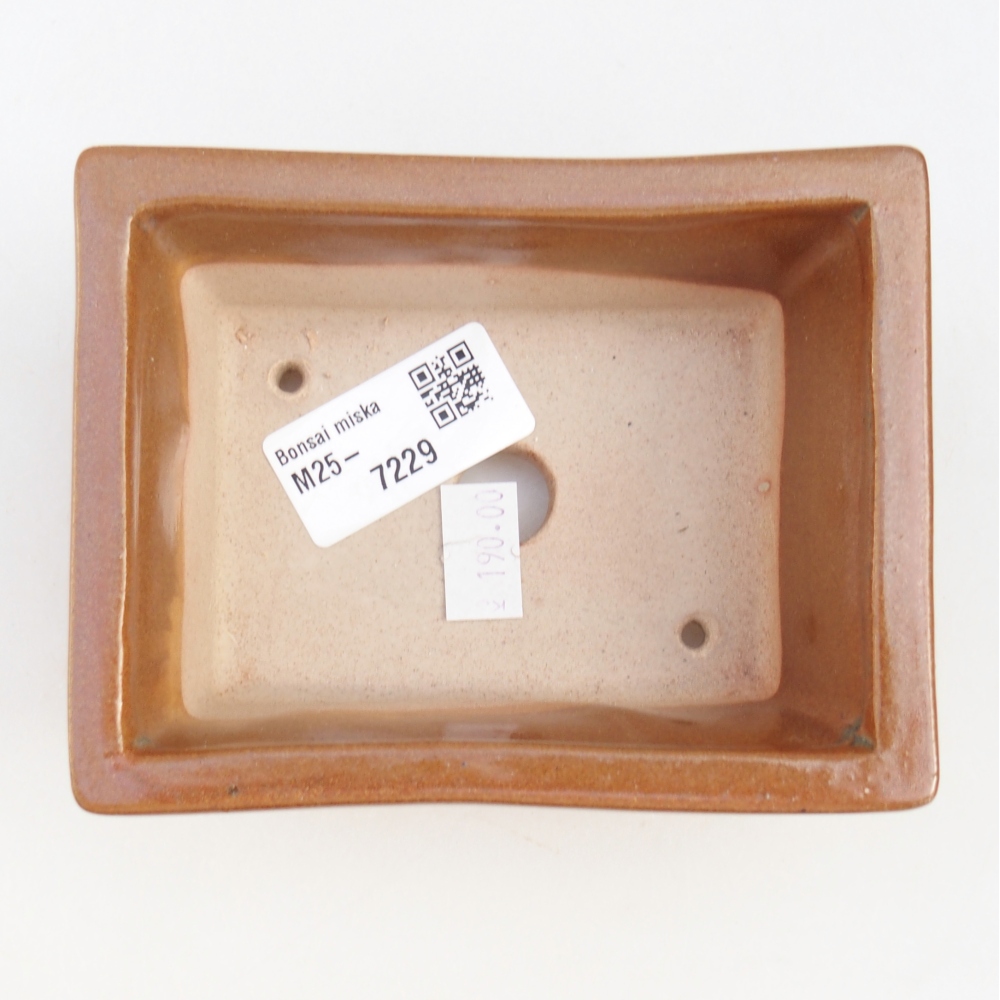 Bol à bonsaï en céramique 11,5 x 9 x 4,5 cm, brun