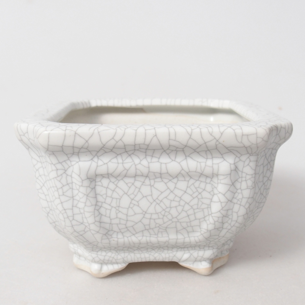 Bol à bonsaï en céramique 11 x 11 x 7 cm, couleur raku