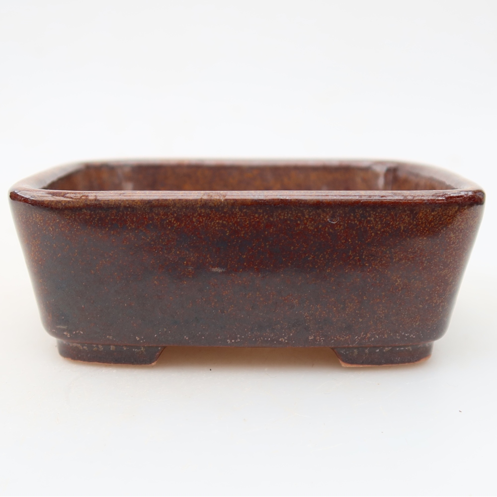 Bol à bonsaï en céramique 10 x 8 x 3,5 cm, brun