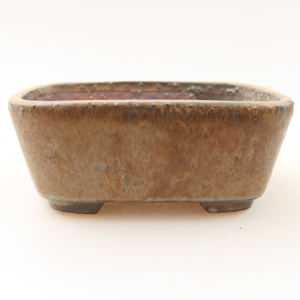 Bol à bonsaï en céramique 10 x 8,5 x 4 cm, brun