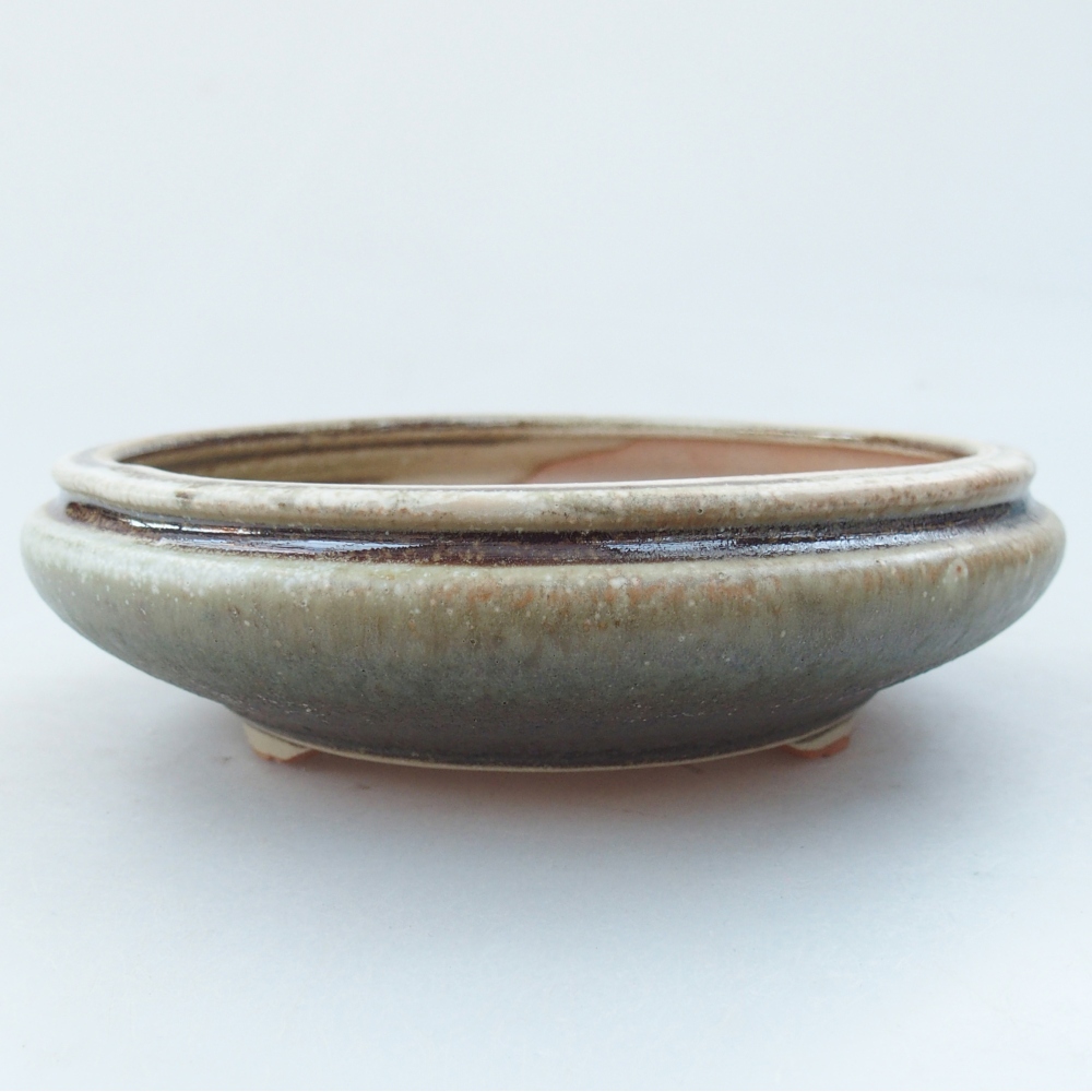 Bol à bonsaï en céramique 15 x 15 x 5 cm, vert