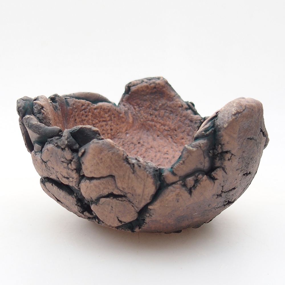 Coquille en céramique 9 x 9 x 6 cm , couleur verte