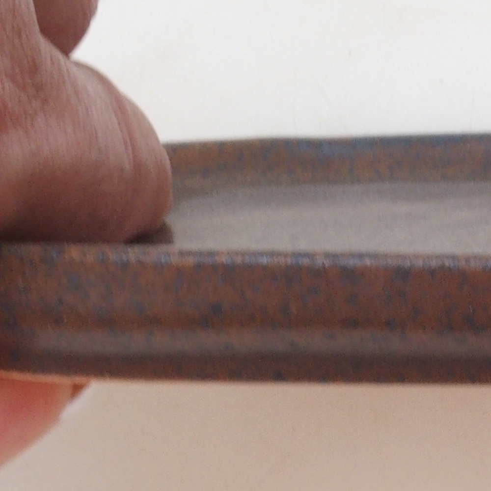 Bol en céramique H31 - 15 x 13 x 1 cm - brun