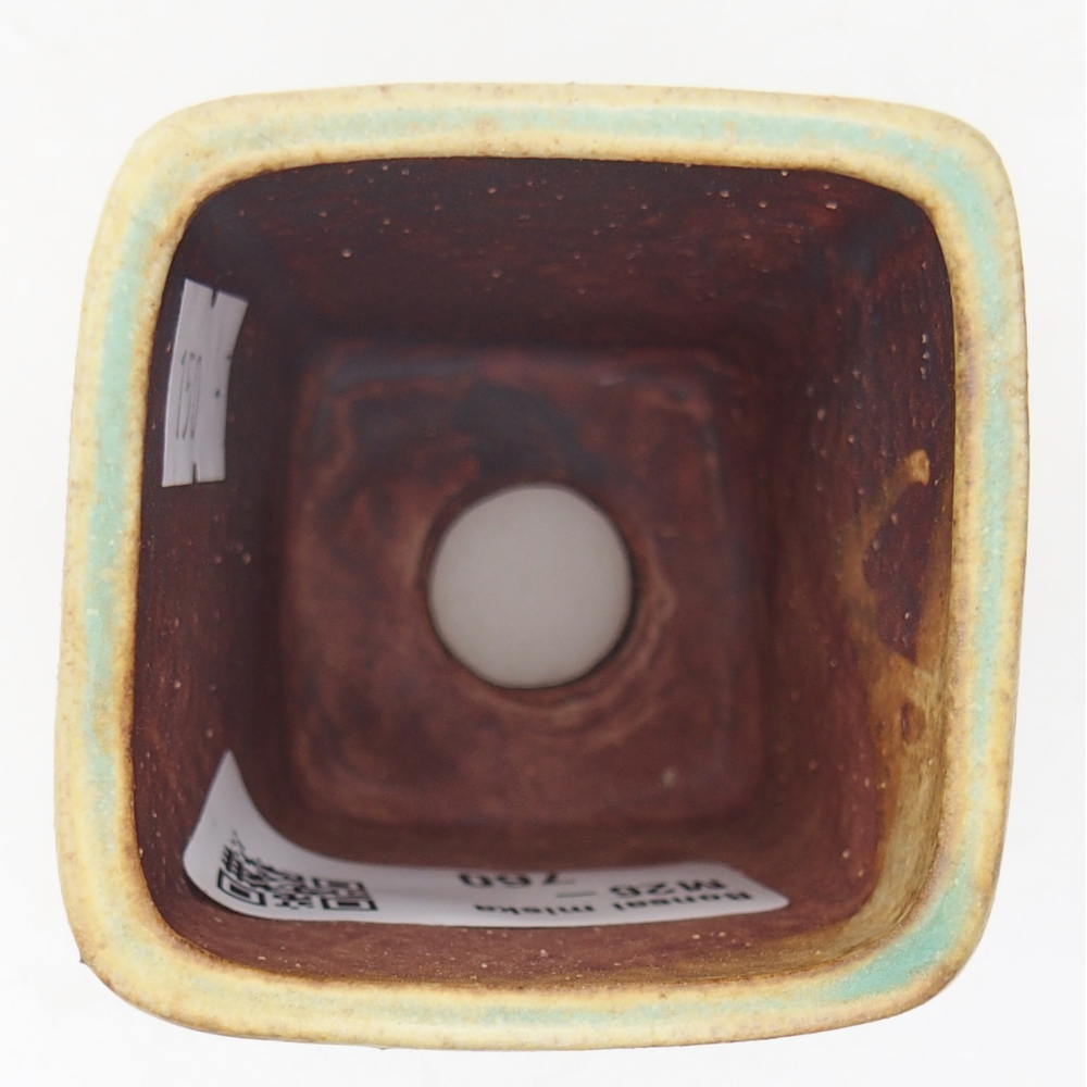 Bol à bonsaï en céramique 5 x 5 x 6,5 cm, vert