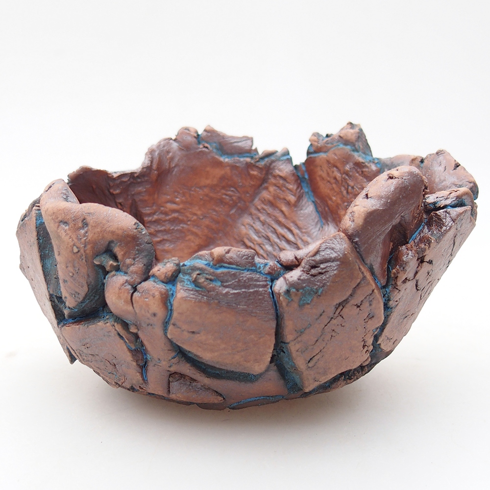 Coquille en céramique 11,5 x 11 x 7,5 cm , couleur bleu