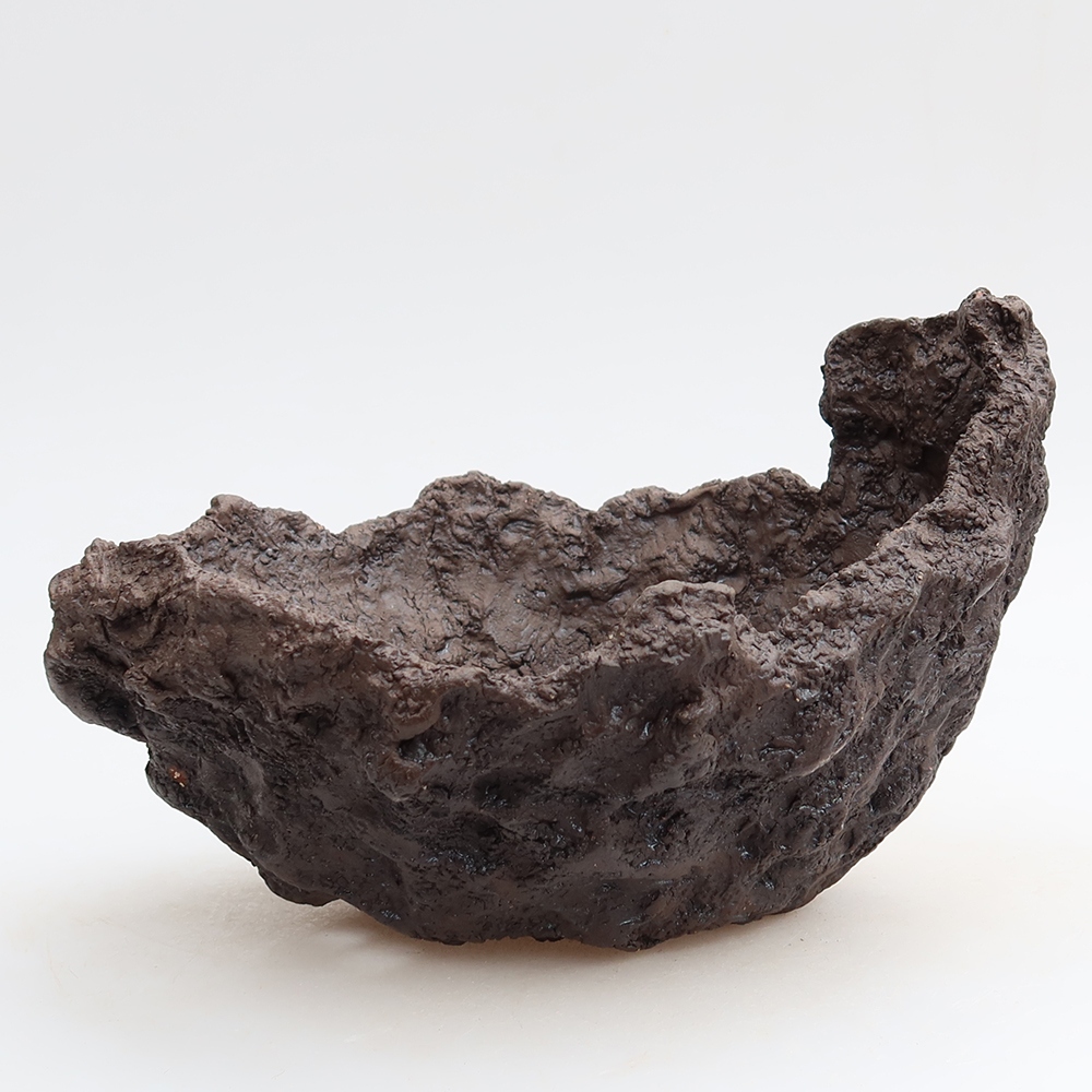 Coquille en céramique 20 x 16 x 13 cm, couleur marron