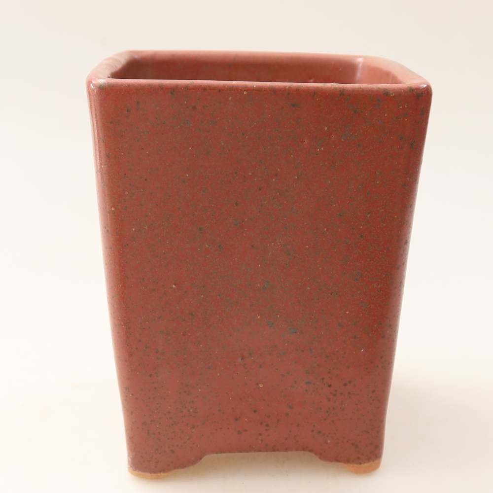 Pot à bonsaï en céramique 9 x 9 x 11,5 cm, couleur rose