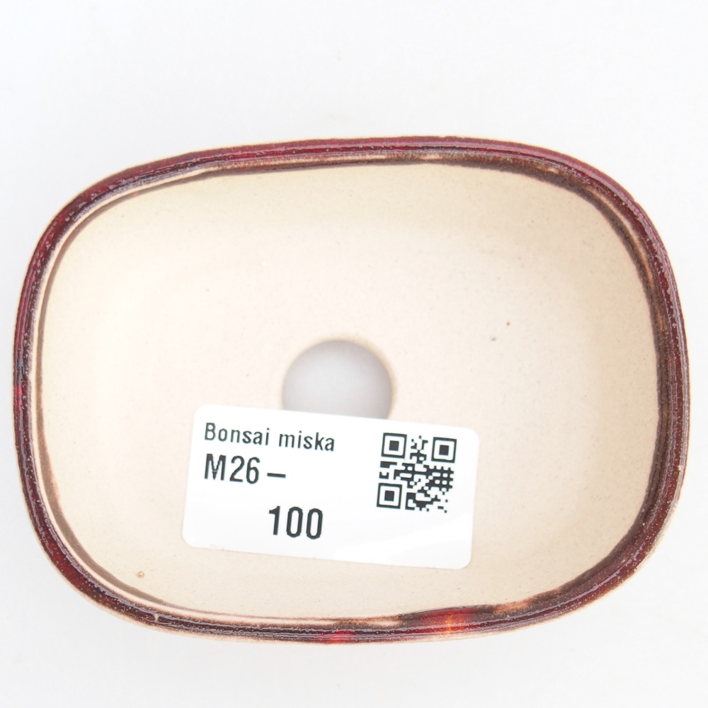 Mini bol bonsaï 6 x 6 x 2,5 cm, couleur rouge
