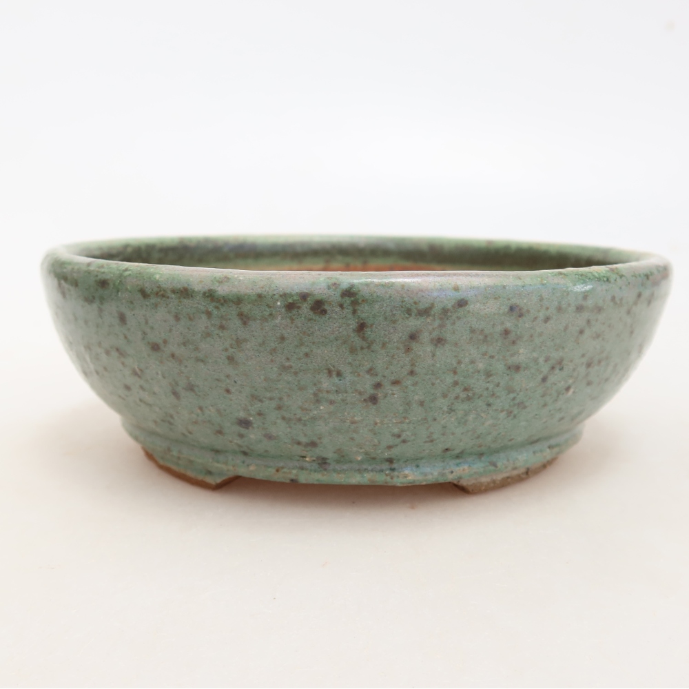 Bol à bonsaï en céramique 15 x 15 x 5 cm, vert