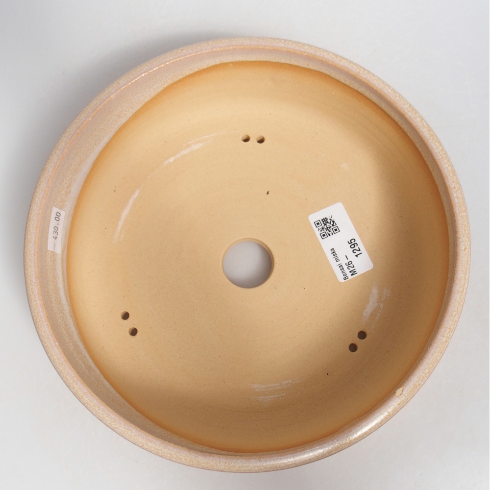 Bol à bonsaï en céramique 21 x 21 x 6 cm, couleur beige