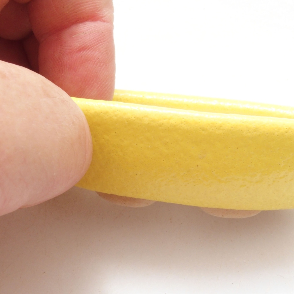 Bol à bonsaï en céramique 6,5 x 3,5 x 2 cm, jaune