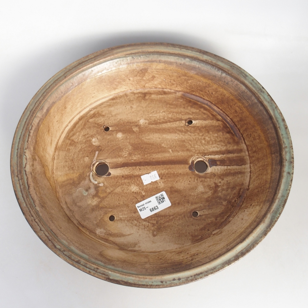 Bol à bonsaï en céramique 32 x 29 x 7 cm, vert