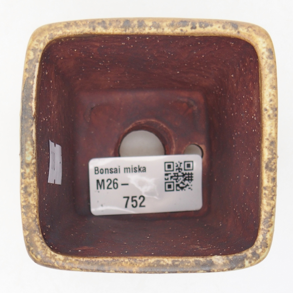 Bol à bonsaï en céramique 6,5 x 6,5 x 7 cm, vert