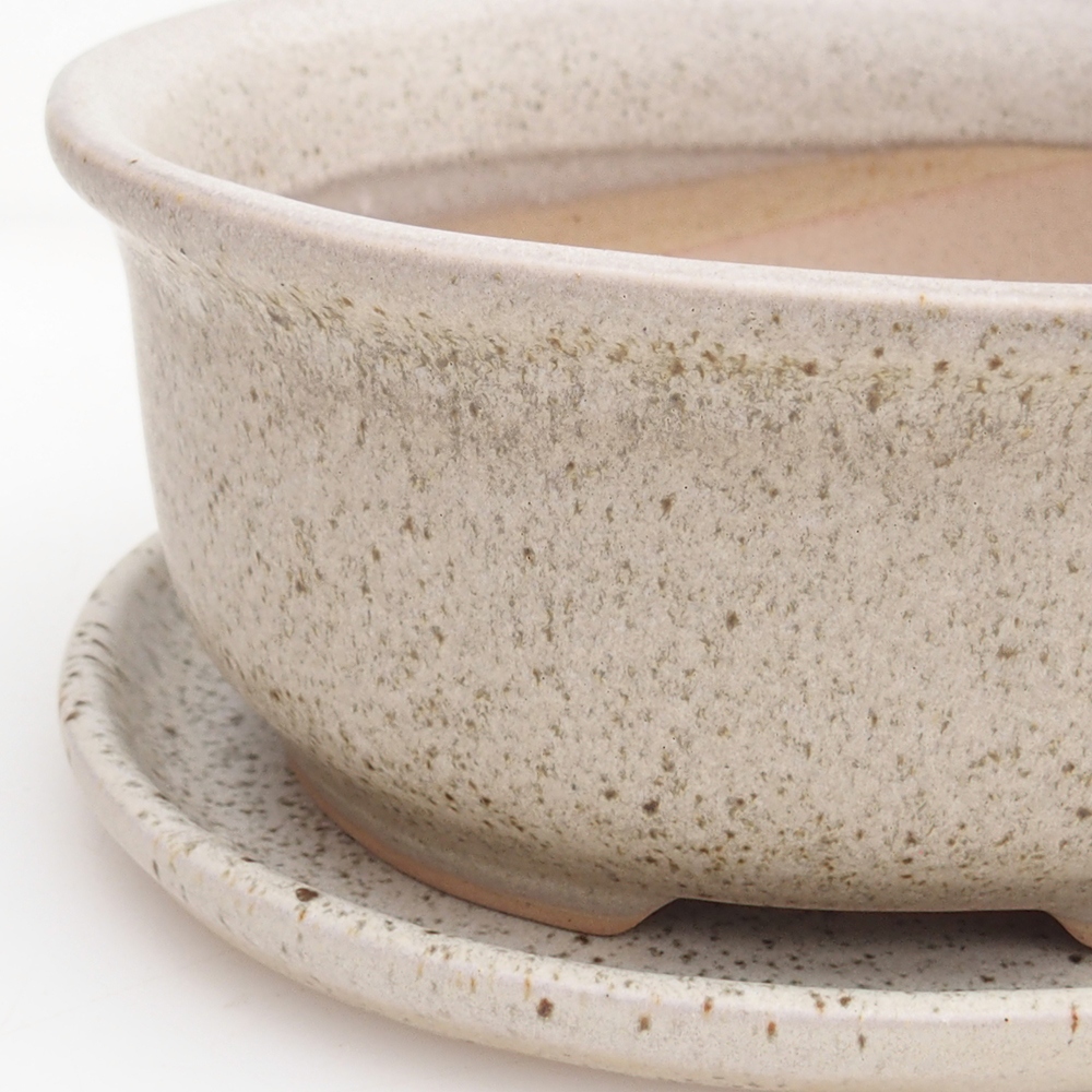 Bol bonsaï + soucoupe H11 - 11,5 x 10 x 4 cm - vert