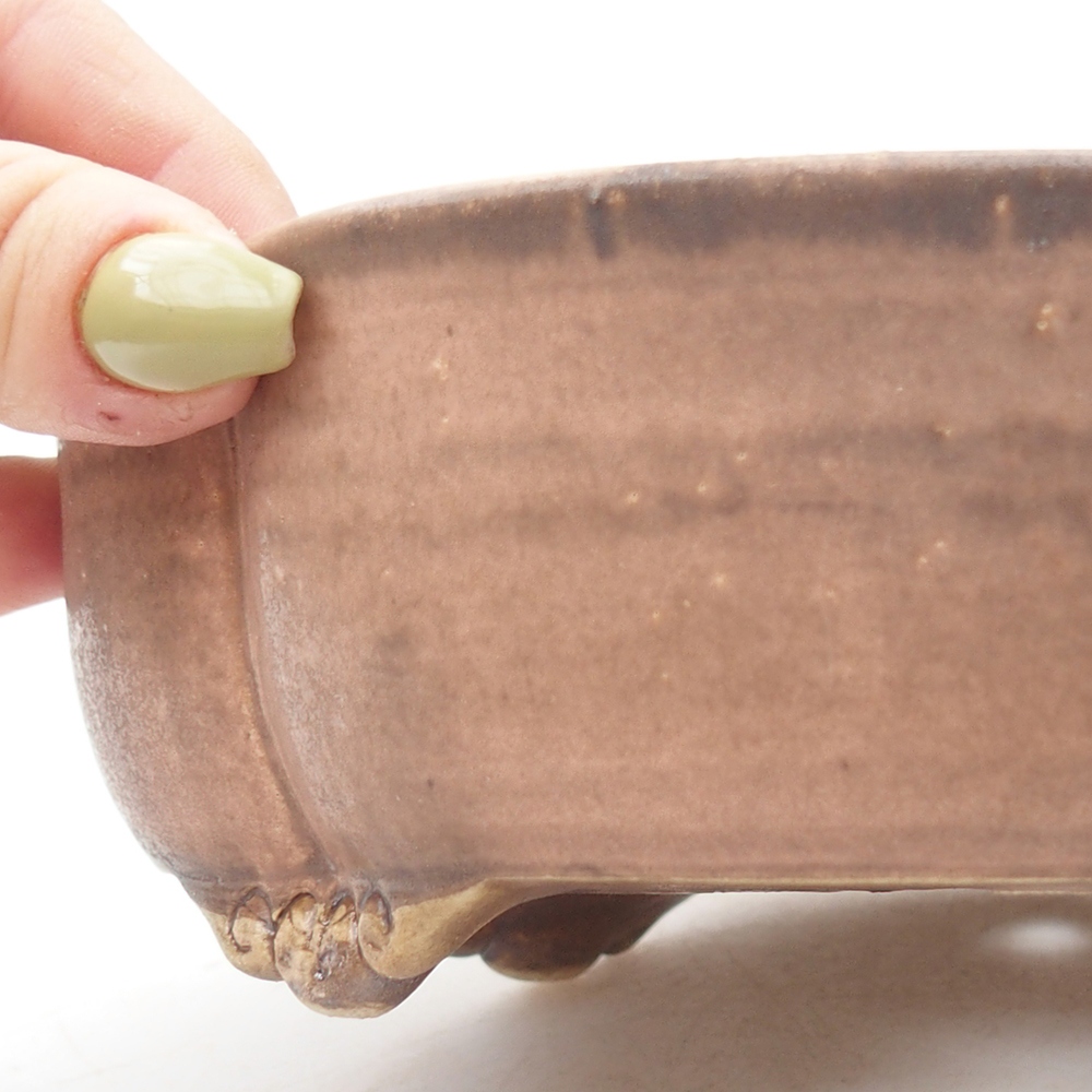 Bol à bonsaï en céramique 17 x 15,5 x 5,5 cm, rose