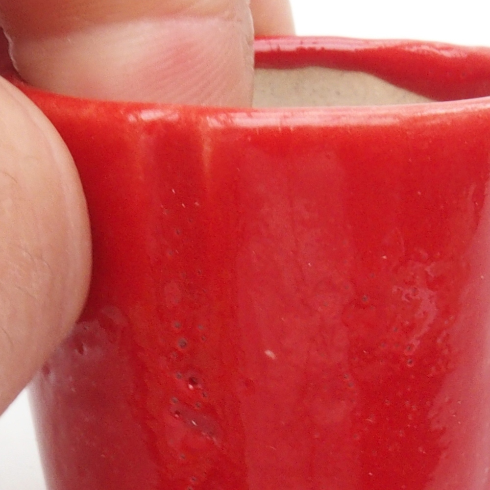 Mini bol bonsaï 3,5 x 3,5 x 4 cm, couleur rouge