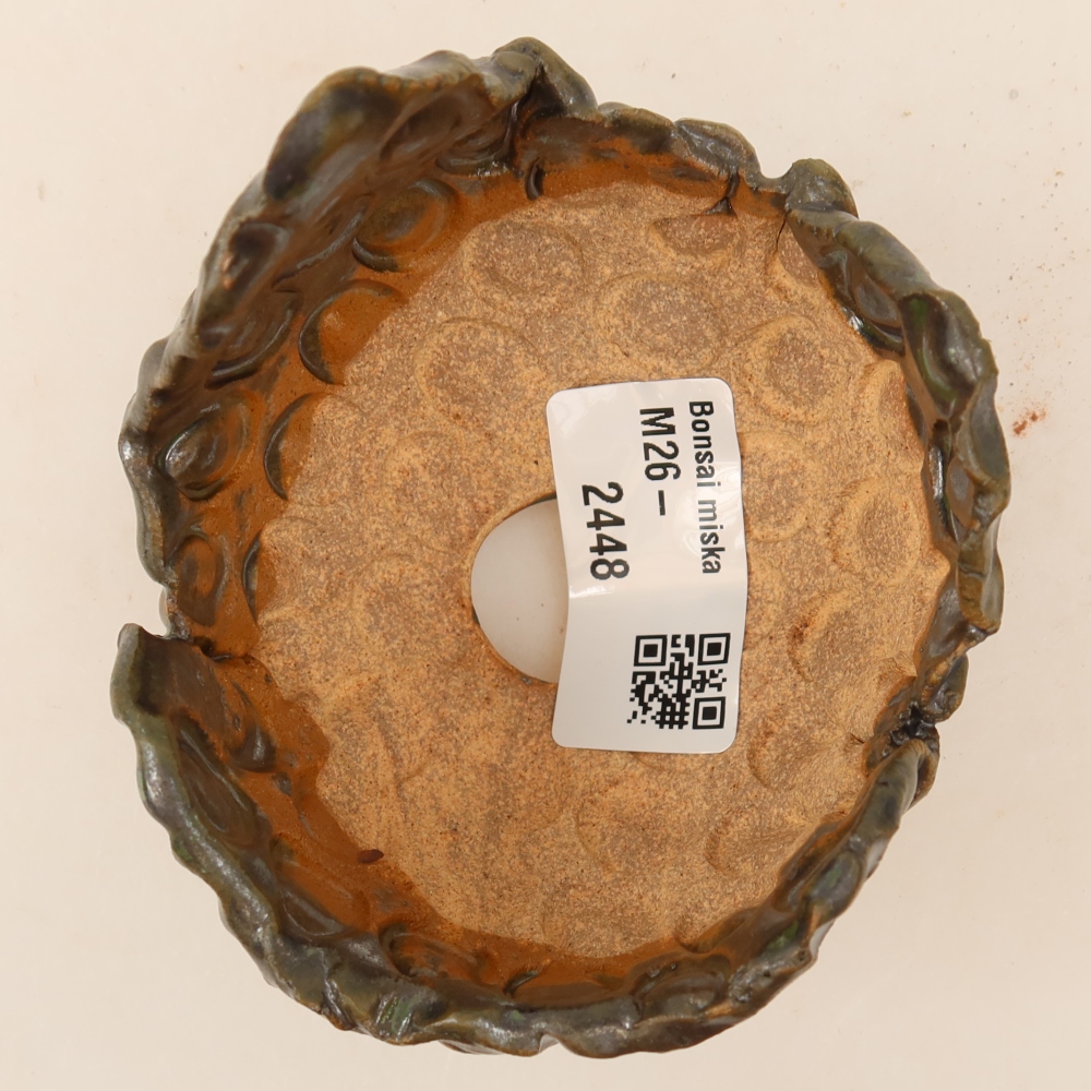 Coquille en céramique  8,5 x 7,5 x 7 cm, couleur brun-vert