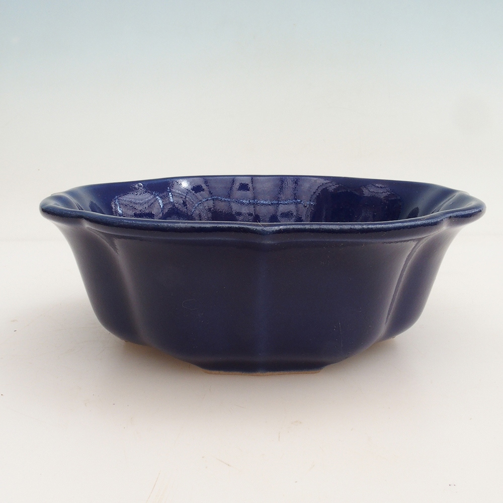 Bol Bonsaï + soucoupe H06 - 14,5 x 14,5 x 5 cm - bleu