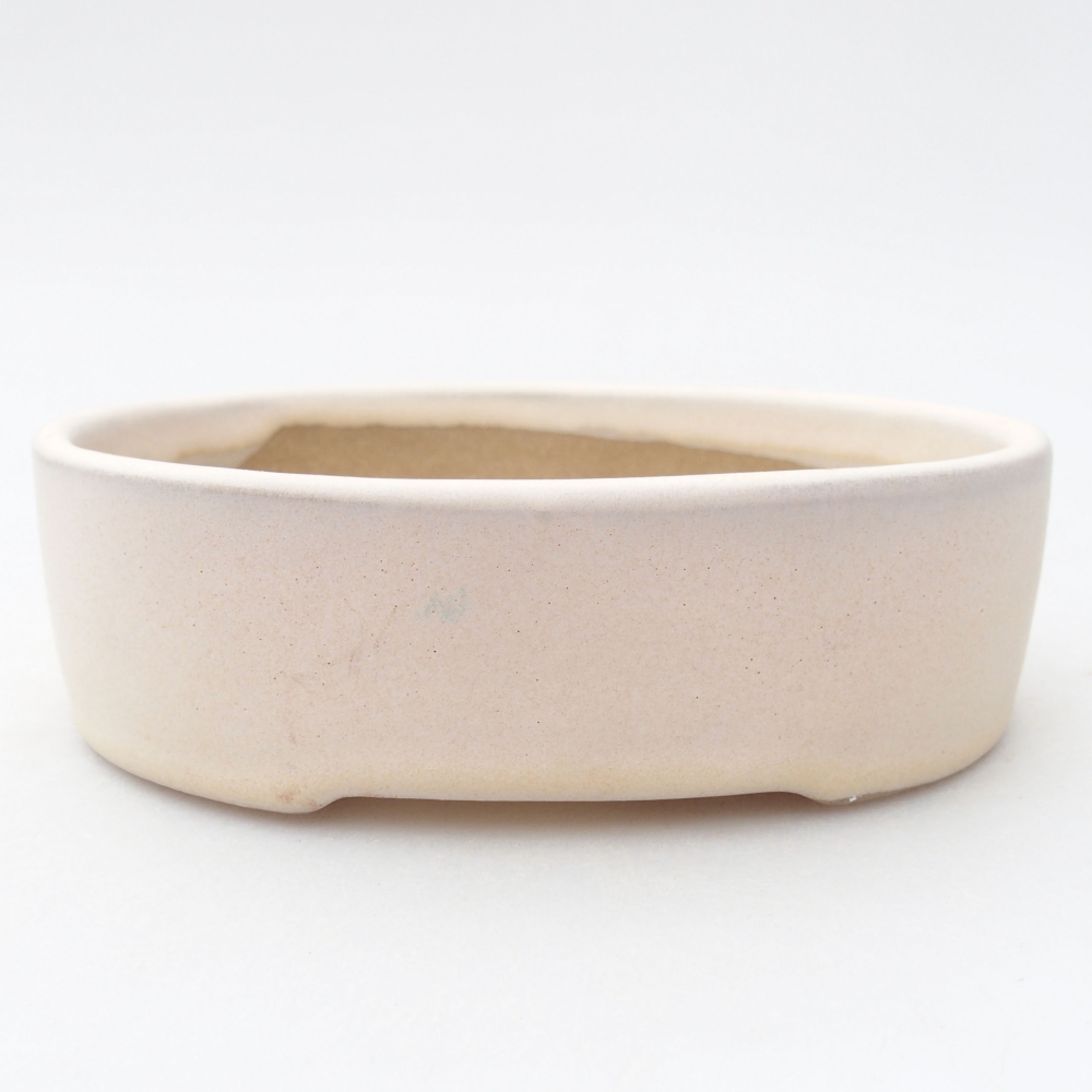 Bol à bonsaï en céramique 12,5 x 10 x 3,5 cm, couleur beige