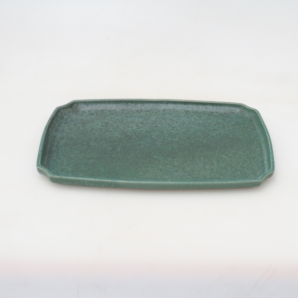 Soucoupe en céramique H07 - 28 x 19 x 1,5 cm - vert