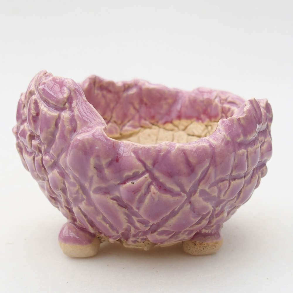 Coquille en céramique 9 x 9 x 6,5 cm , couleur violet
