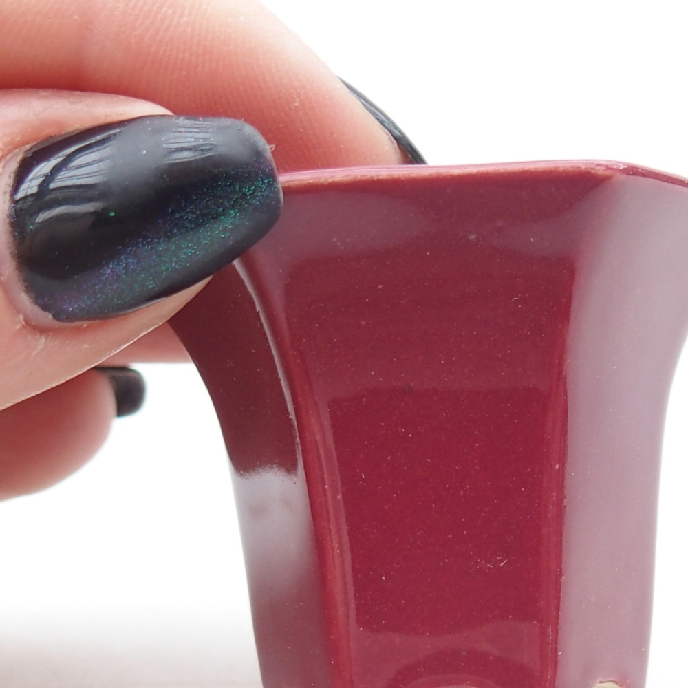 Mini bol bonsaï 4 x 4 x 3,5 cm, bordeaux