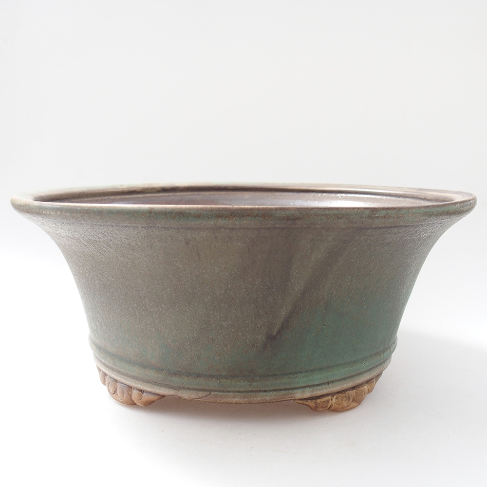 Bol à bonsaï en céramique 29 x 29 x 12 cm, vert