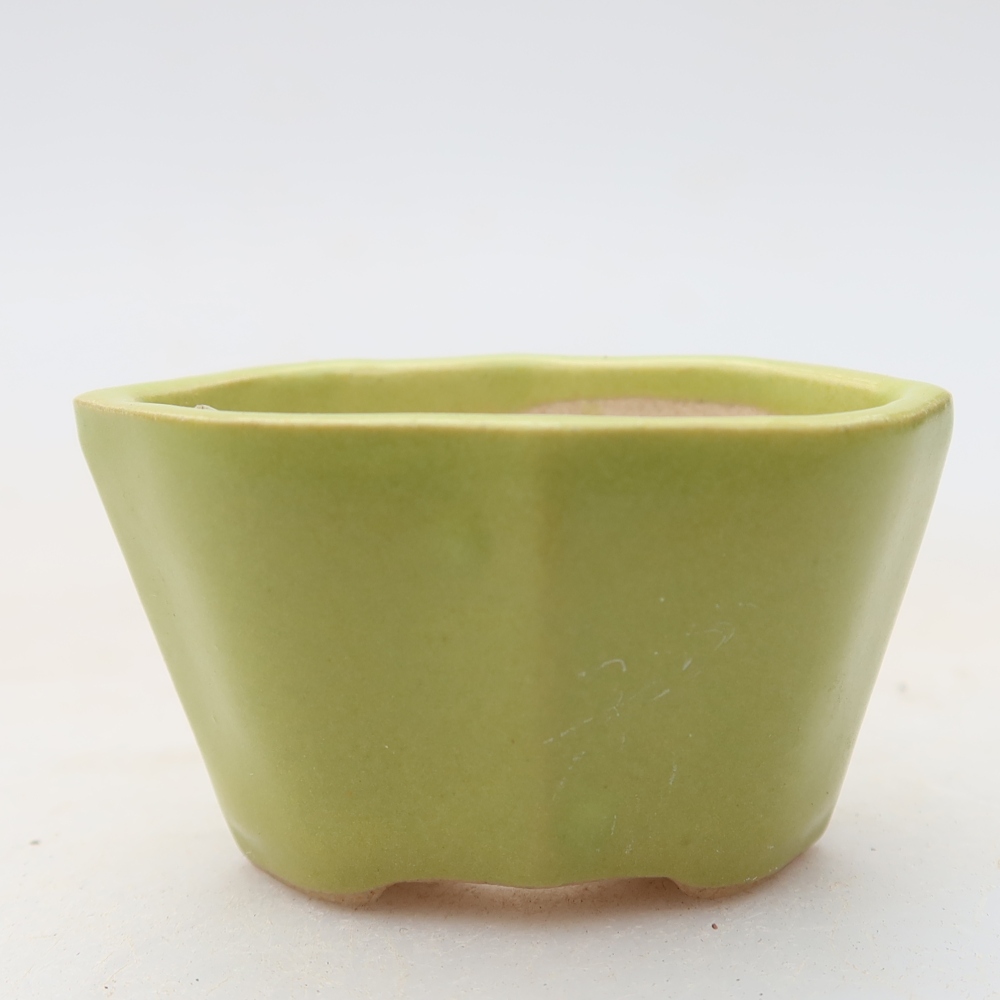 Pot à bonsaï en céramique 4,5 x 3 x 2,5 cm, couleur verte