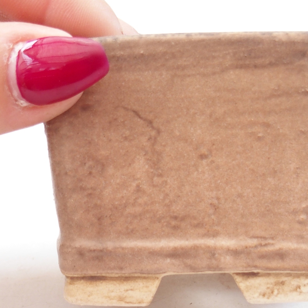 Bol à bonsaï en céramique 6 x 6 x 4,5 cm, rose