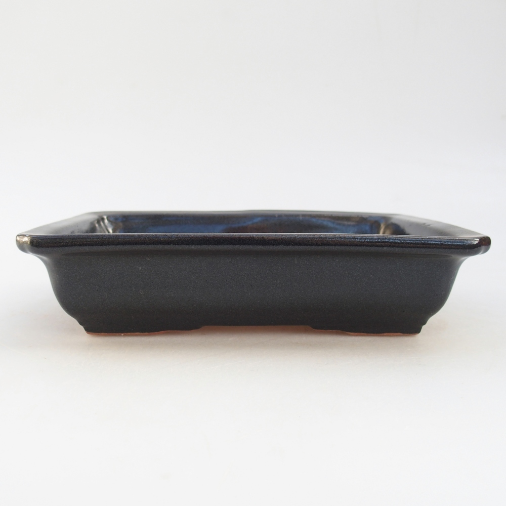 Bol à bonsaï en céramique 18 x 13,5 x 4 cm, noir