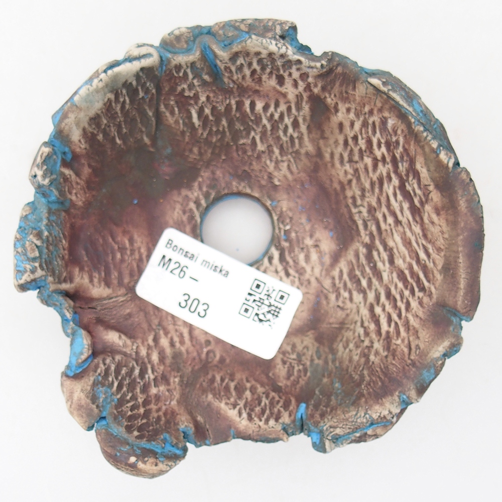 Coquille en céramique 11 x 10 x 5 cm , couleur bleu