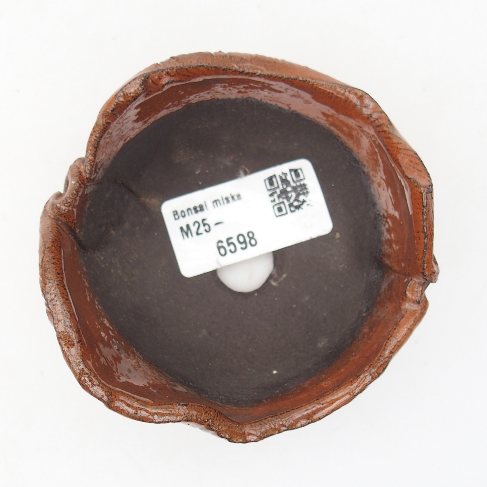 Coquille en céramique 8 x 8 x 5 cm , couleur orange